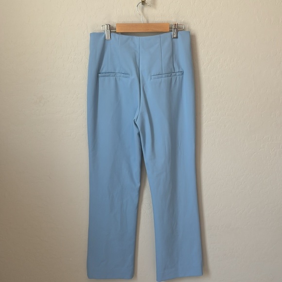 Veronica Beard Jaya Crop Pleated Stretch Pant Slack Hydrangea Blue Size 4 - Picture 7 of 8